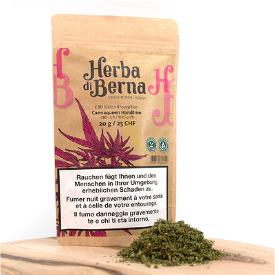Herba di Berna Cannaqueen Indoor Trim – CBD-Blüten, 20 g, Ansicht 1