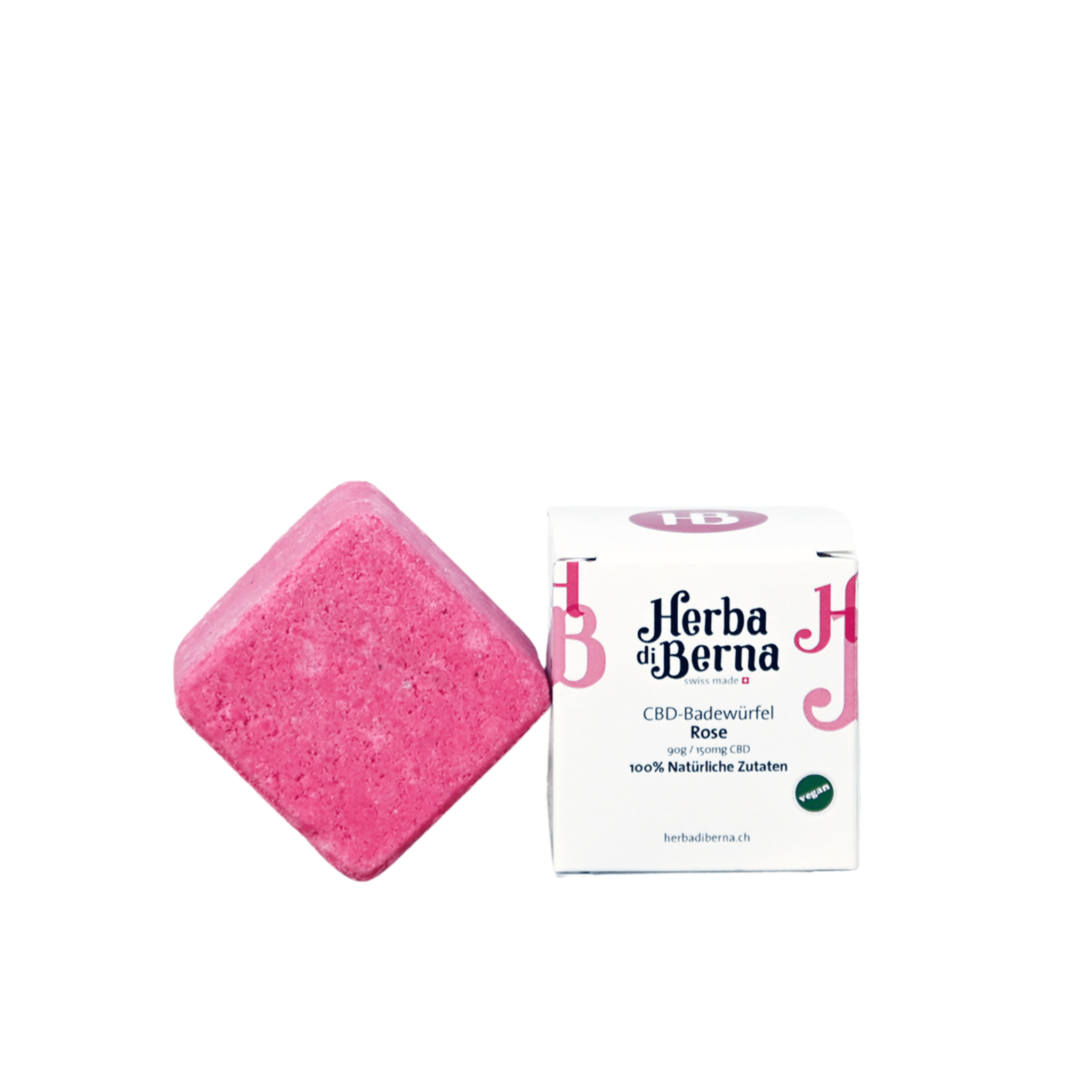 Herba di Berna CBD Badewürfel Rose 150mg, 90g