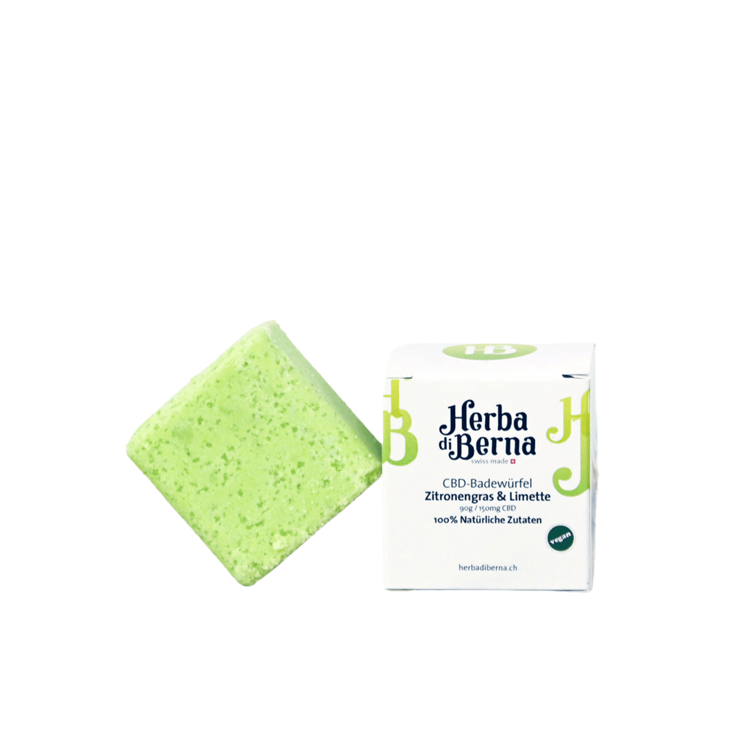 Herba di Berna CBD Badewürfel Zitronengras &amp; Limette 90g