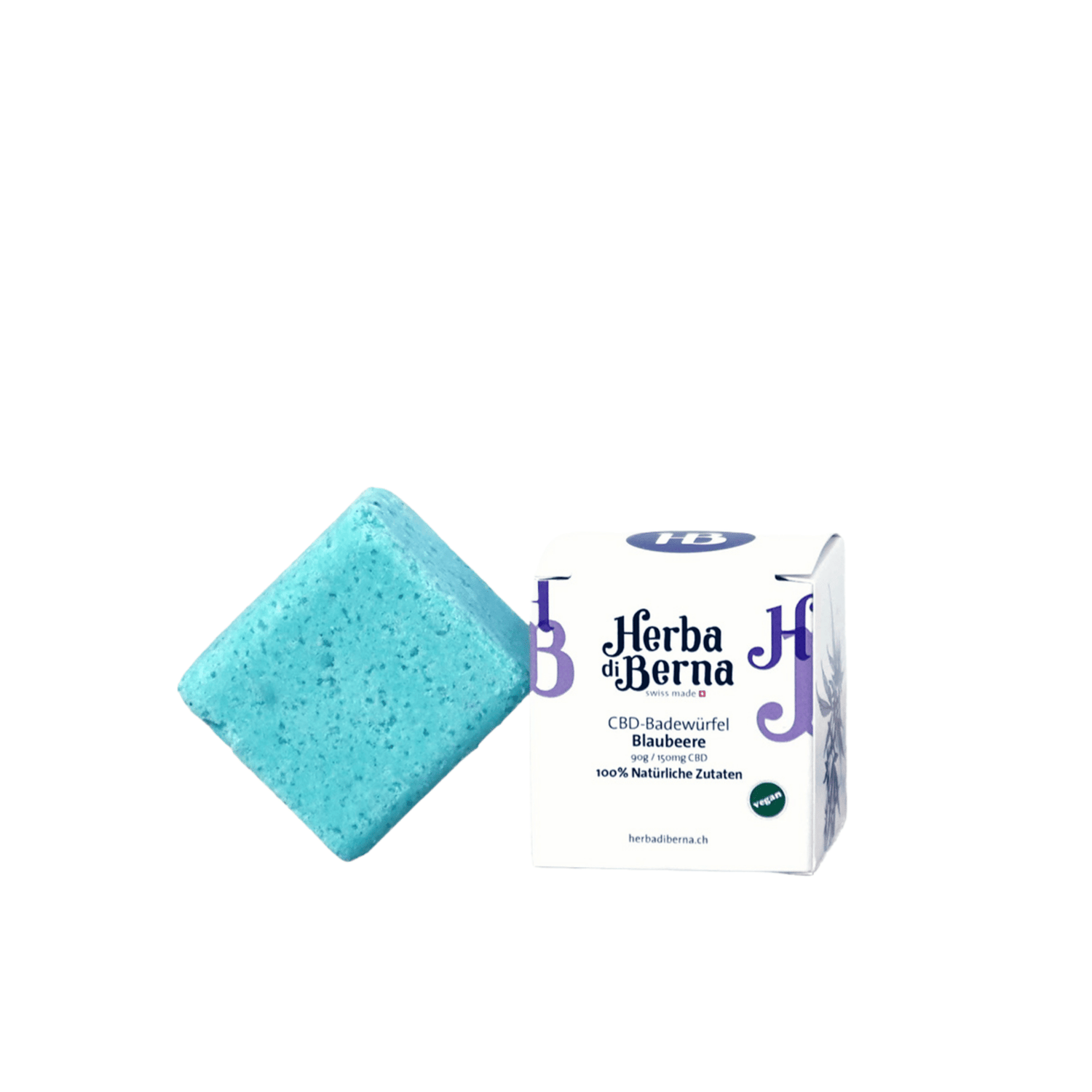 Herba di Berna - CBD Badewürfel - 150mg CBD - Blaubeere kaufen bei rauchwerk.ch