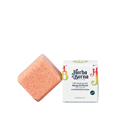 Herba di Berna - CBD Badewürfel - 150mg CBD - Mango &amp; Pfirsich kaufen bei rauchwerk.ch