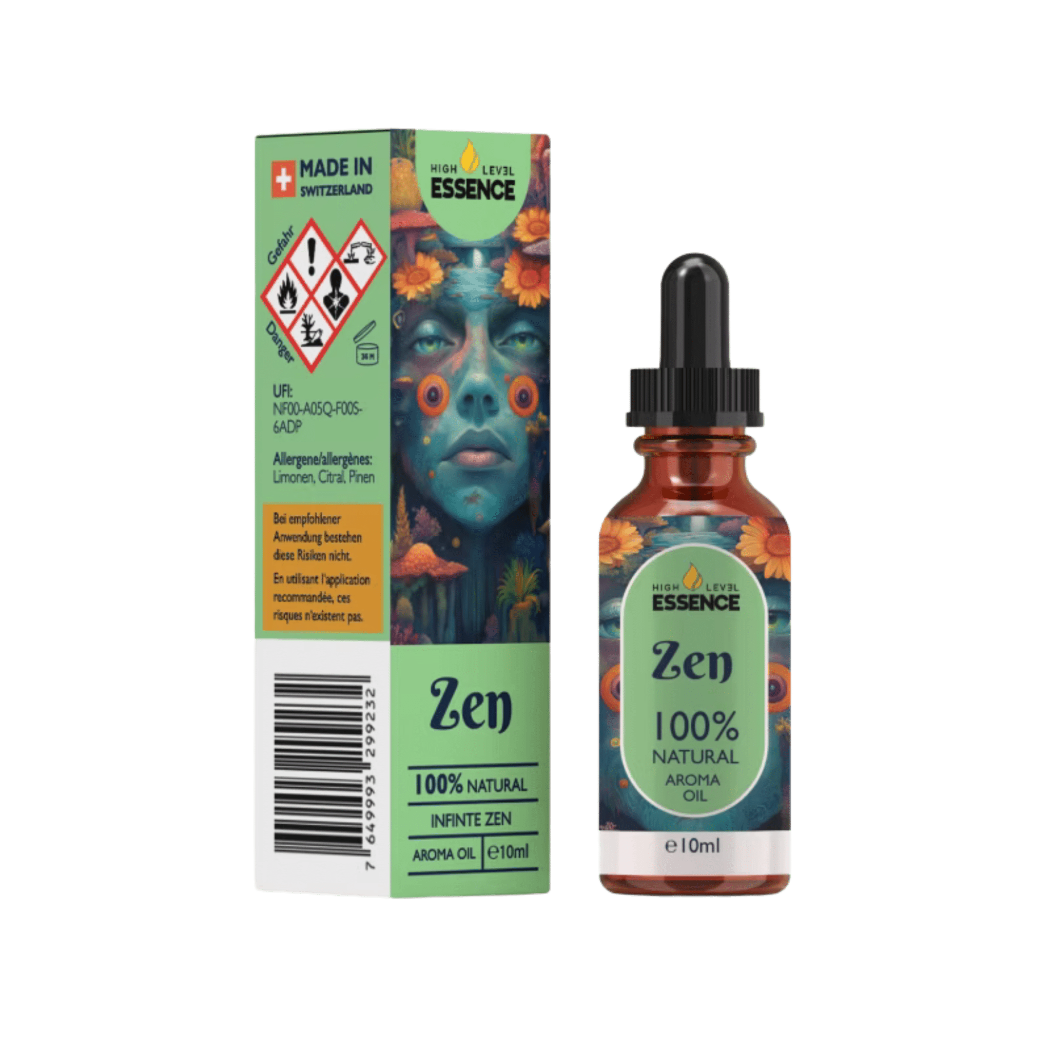 High Level Essence Zen Aromaöl mit Pfefferminze und Eukalyptus