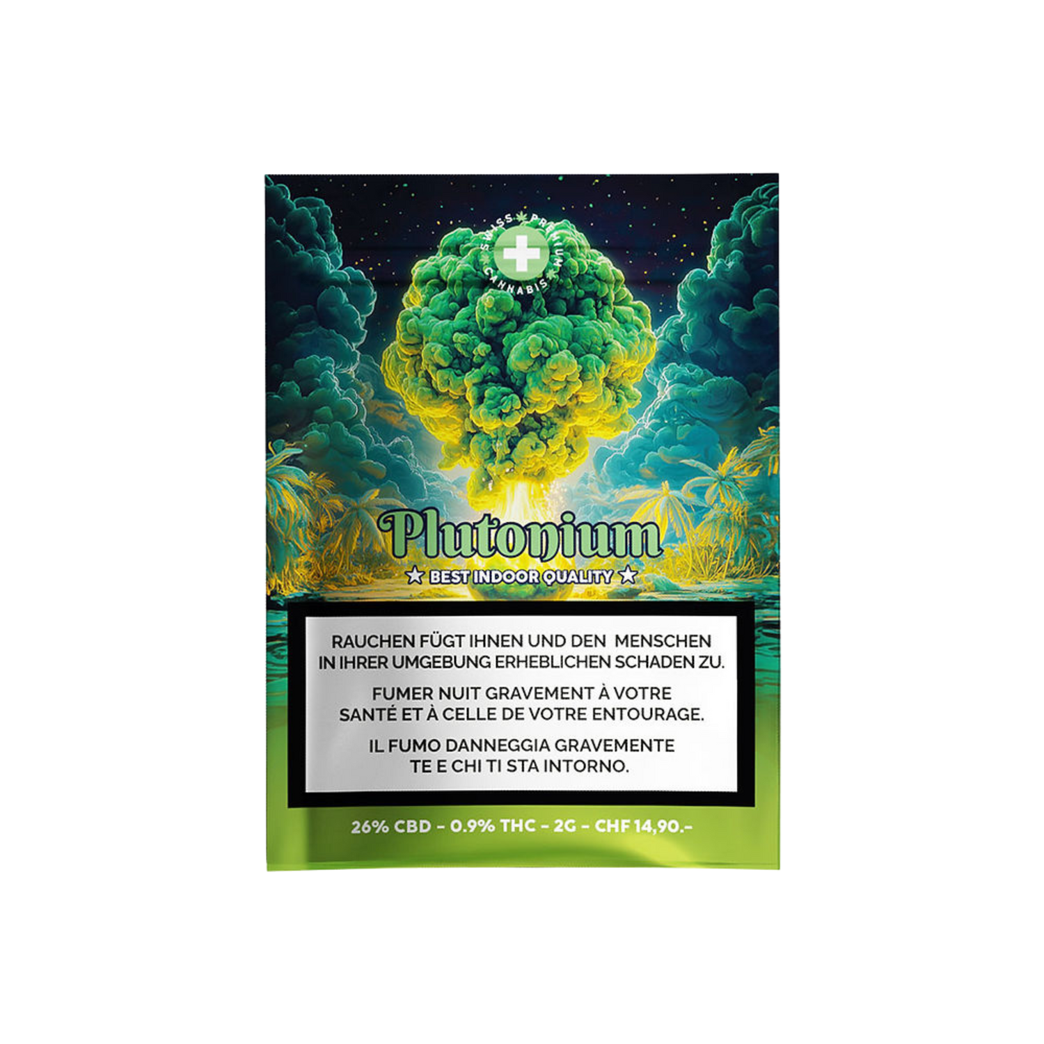 High Level Genetics Plutonium Indoor CBD Blüten 2g