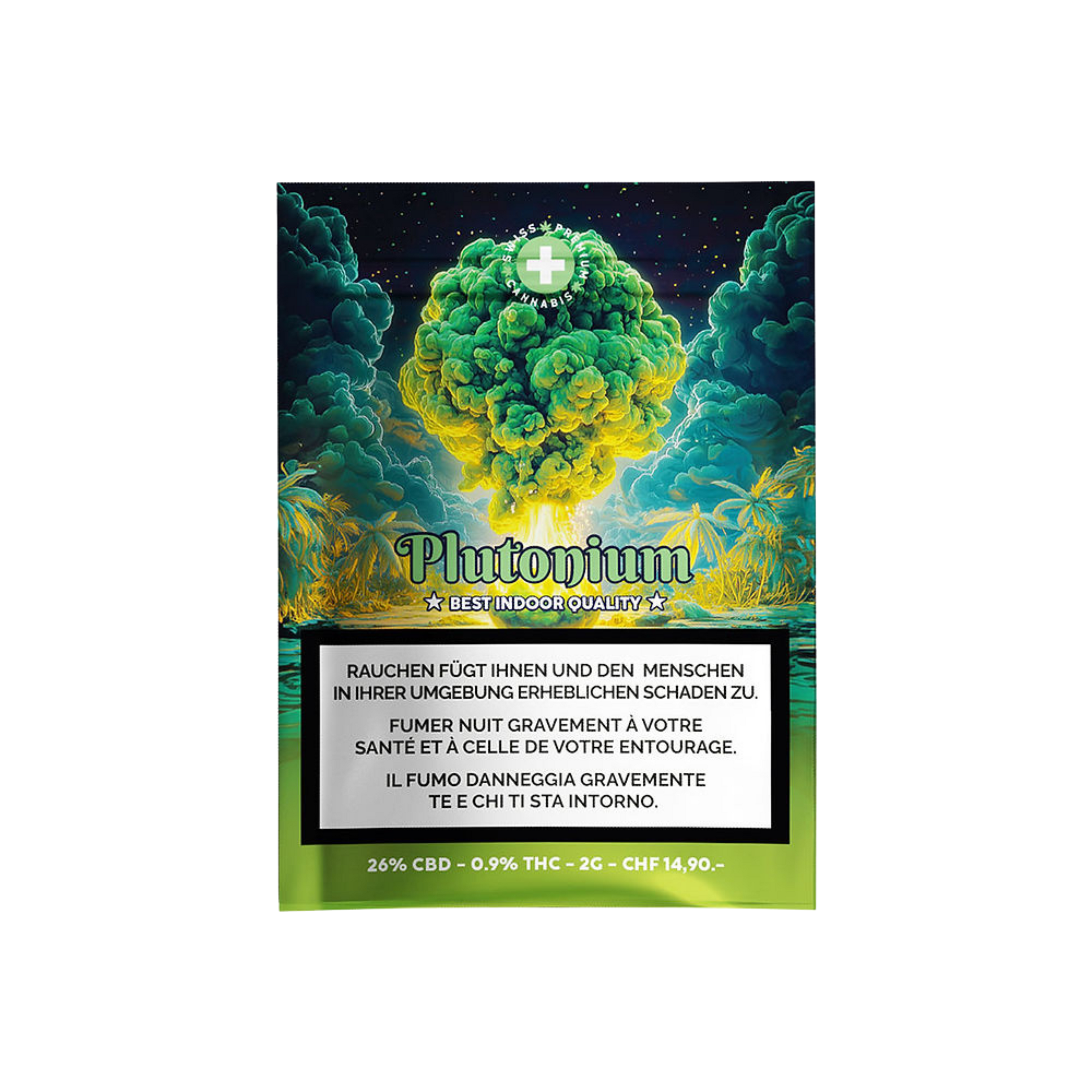 High Level Genetics Plutonium Indoor CBD Blüten 2g