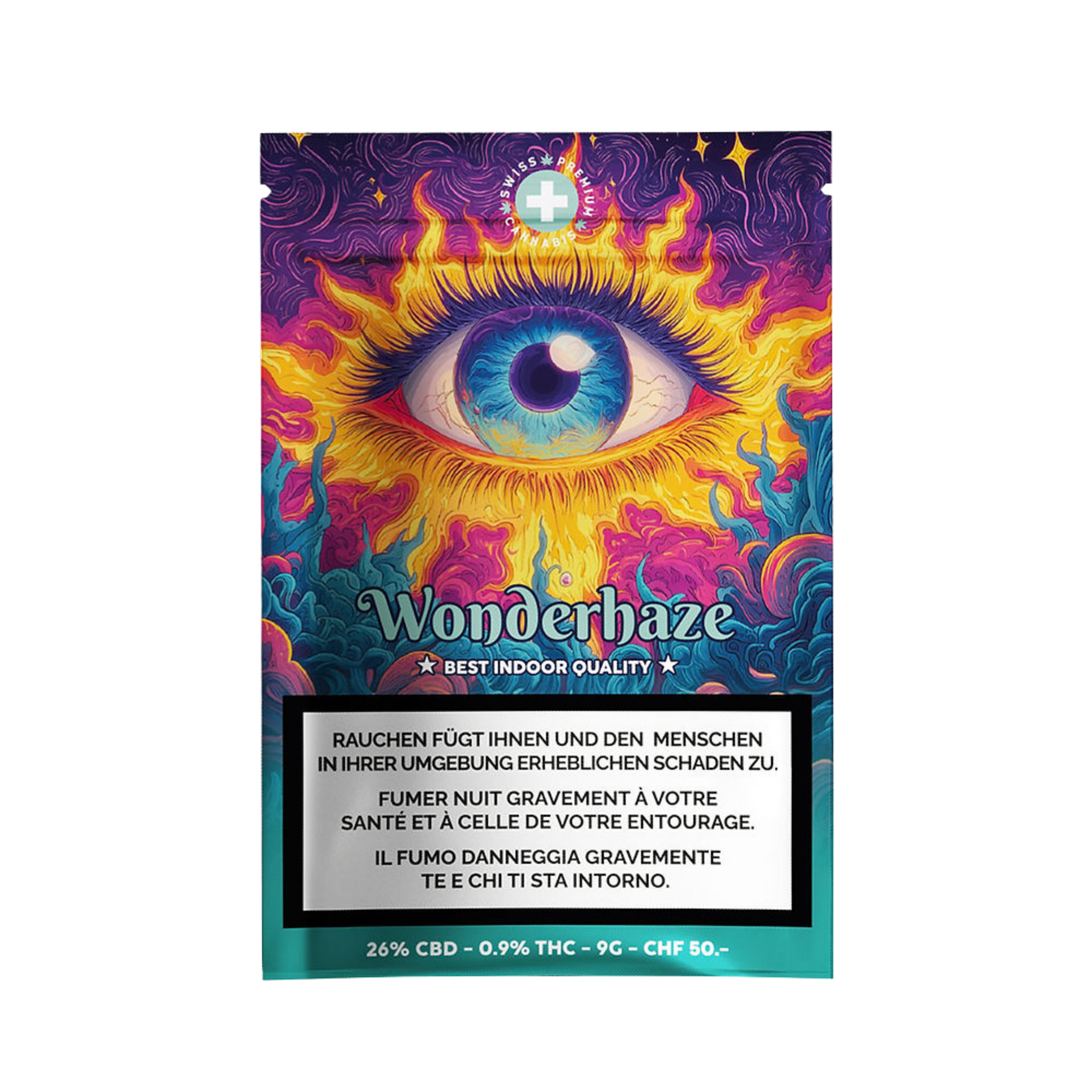 High Level Genetics Wonderhaze Indoor CBD Blüten 9g