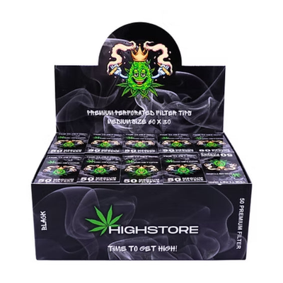 Highstore Black Tips Drehfilter, 50 Stück