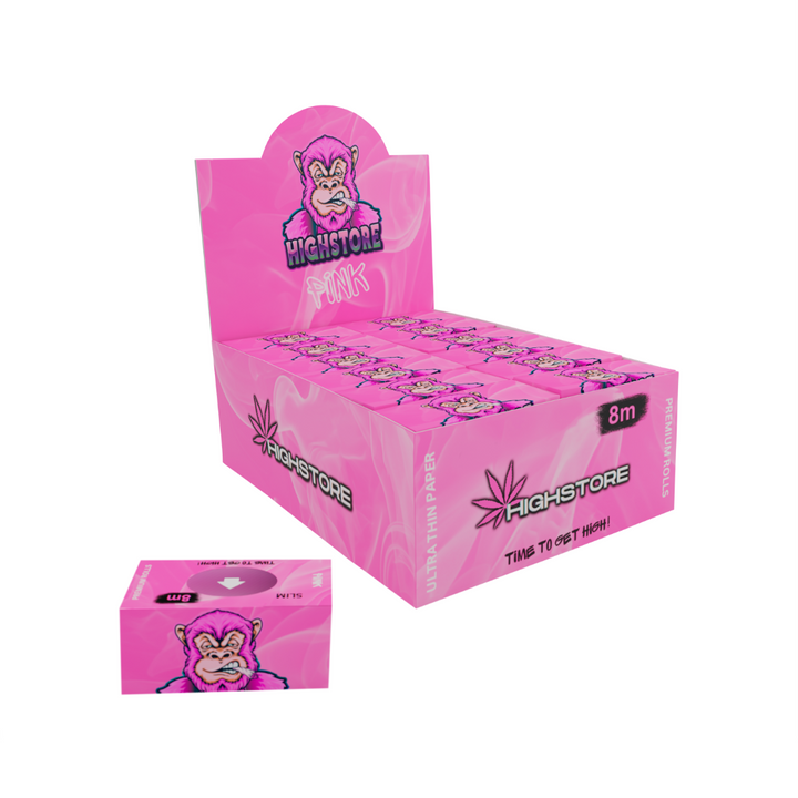 Highstore Pink Rolls, 8 m, 24 Stück