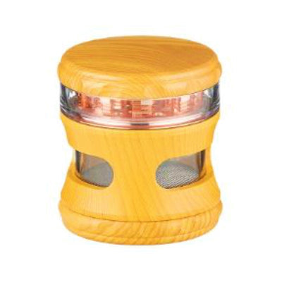 Holz-Grinder mit Sichtfenster, 4-teilig, 60 mm – Mühle für Kräuter und Tabak