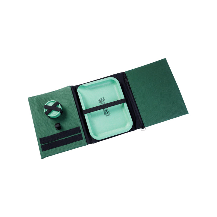 HoneyPuff Set in Grün – Tasche mit Grinder und Rolling Tray