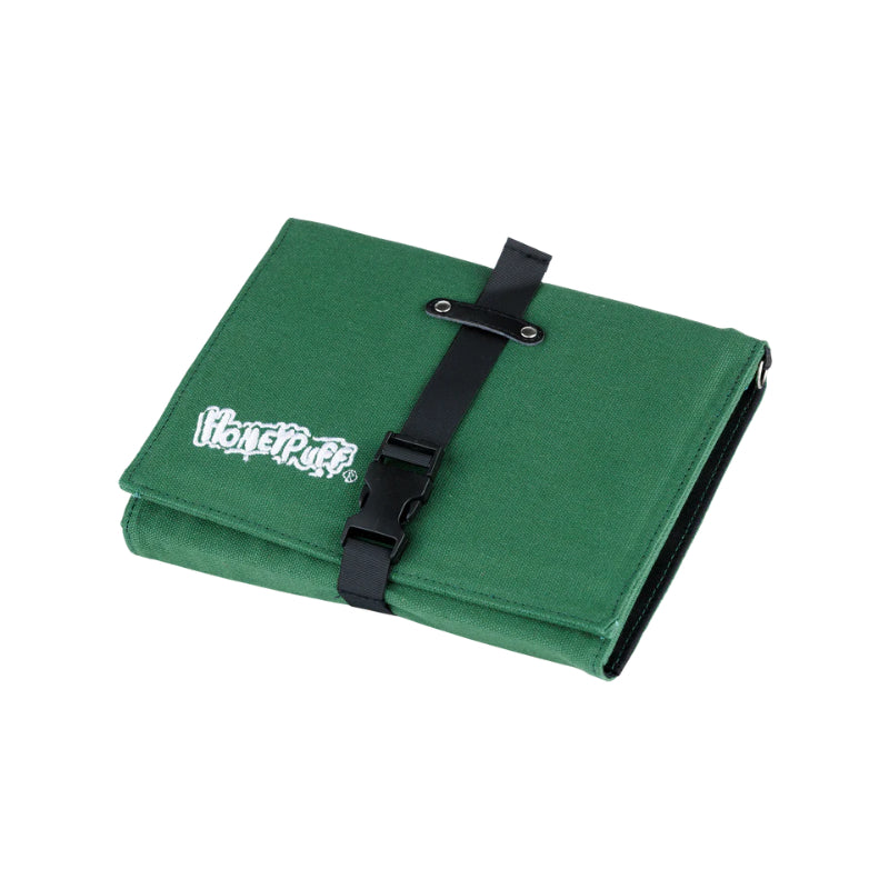 HoneyPuff Set in Grün – Tasche mit Grinder und Rolling Tray