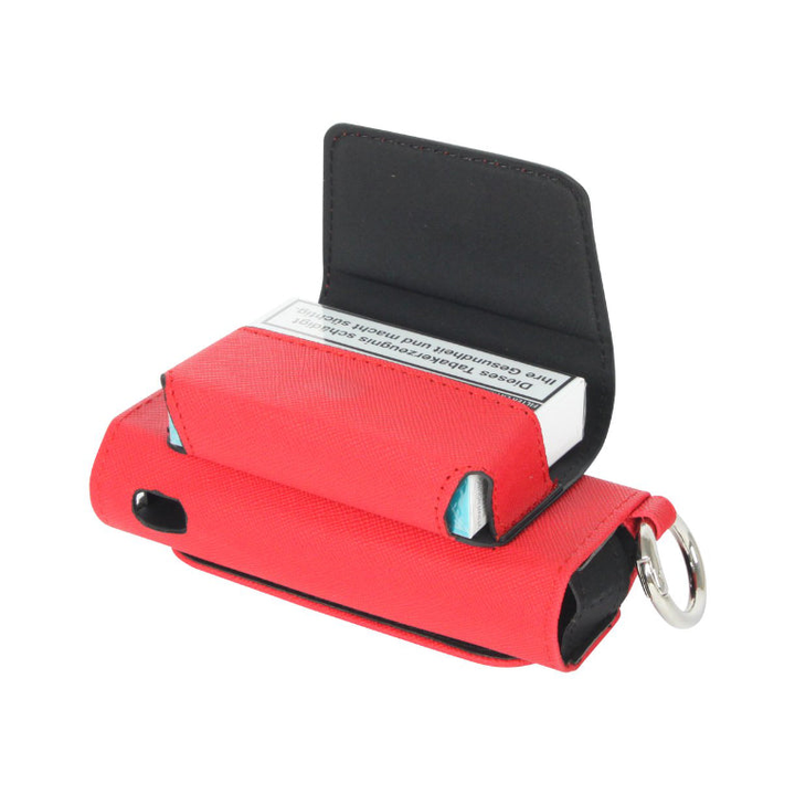 IQOS Hülle aus PVC in Rot mit Aufhänger