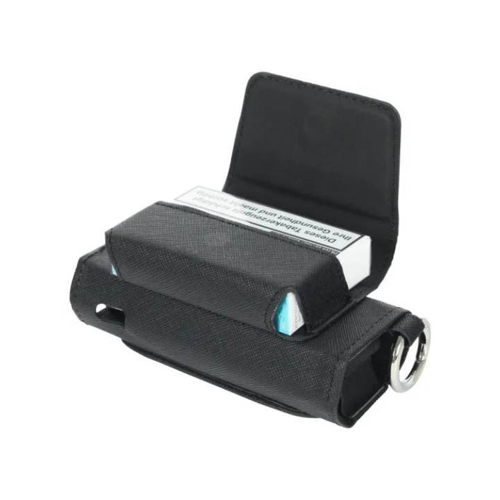IQOS Hülle aus PVC in Schwarz mit Aufhänger