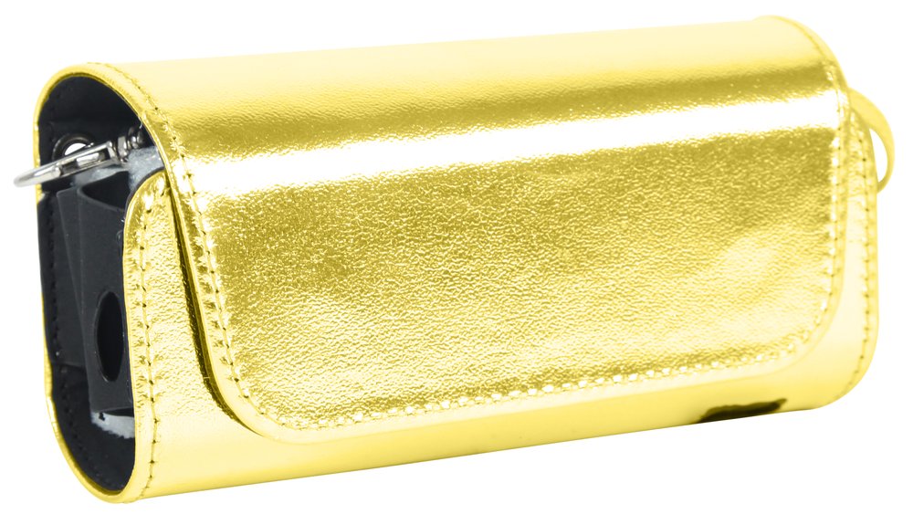 Hülle für IQOS aus PVC in Gold mit Aufhänger – Schutzhülle