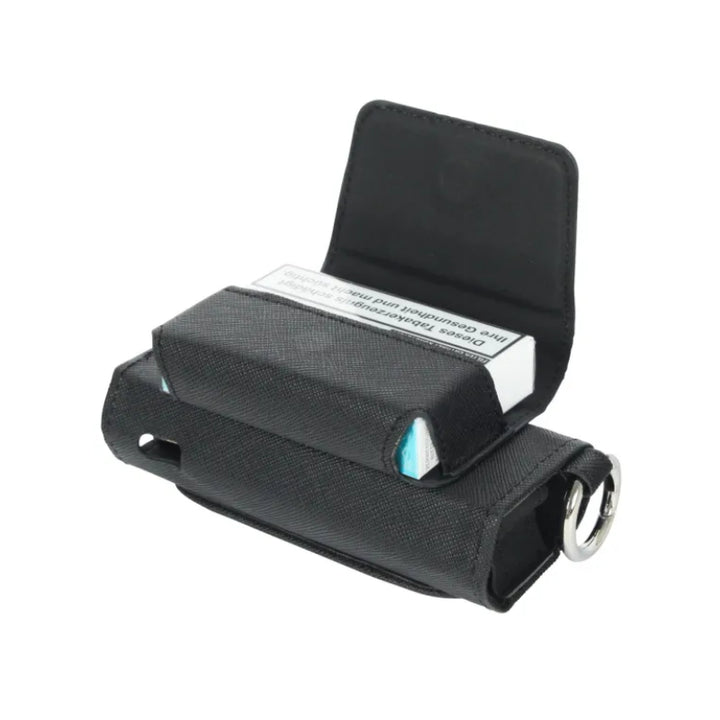 IQOS Hülle aus PVC in Schwarz mit Aufhänger