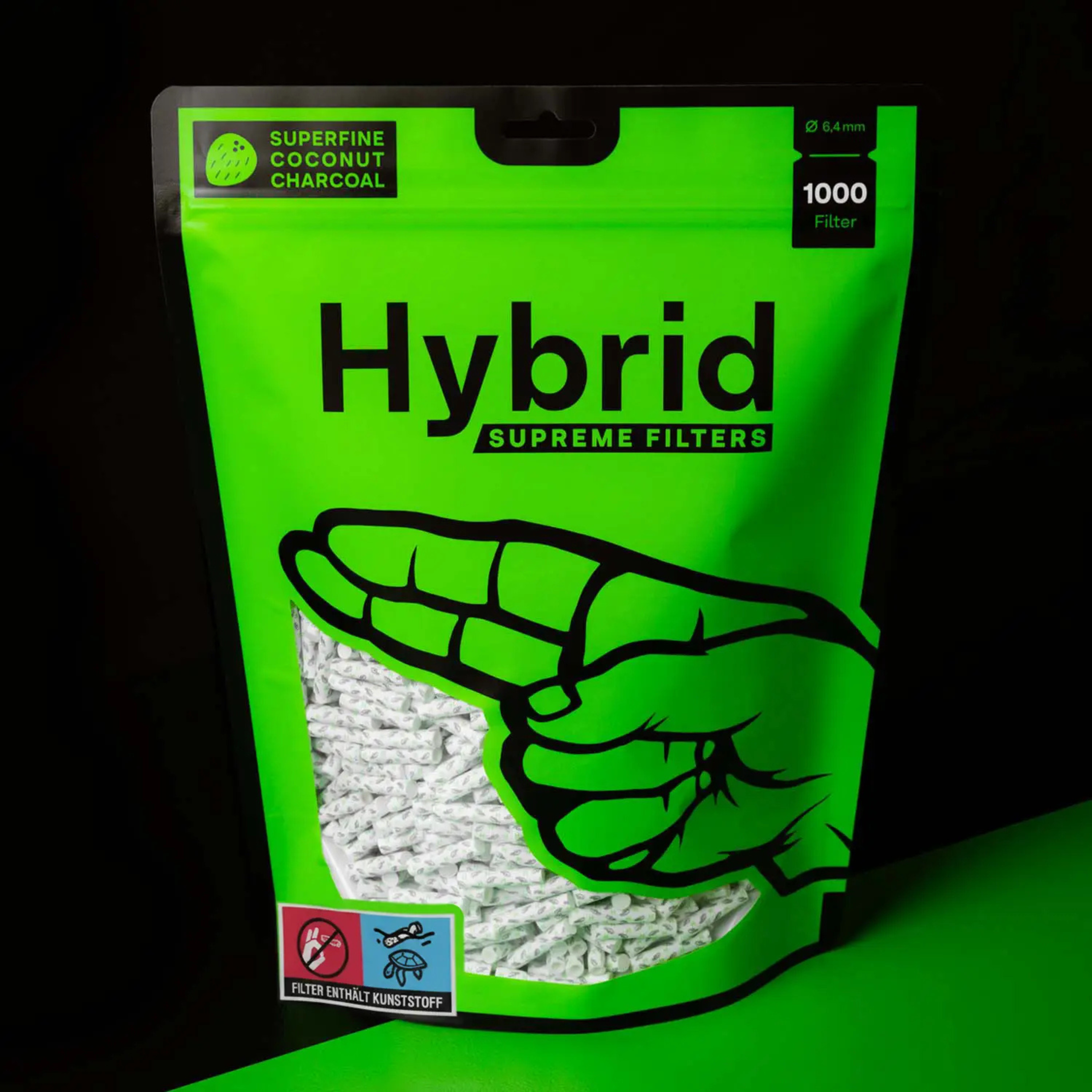Hybrid Supreme Aktivkohlefilter 6,4 mm 1000er Beutel