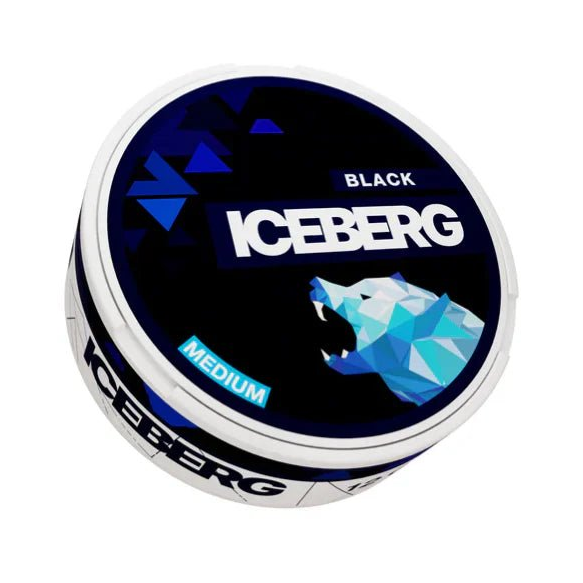 ICEBERG Medium Black Nikotinbeutel Dose zweite Ansicht