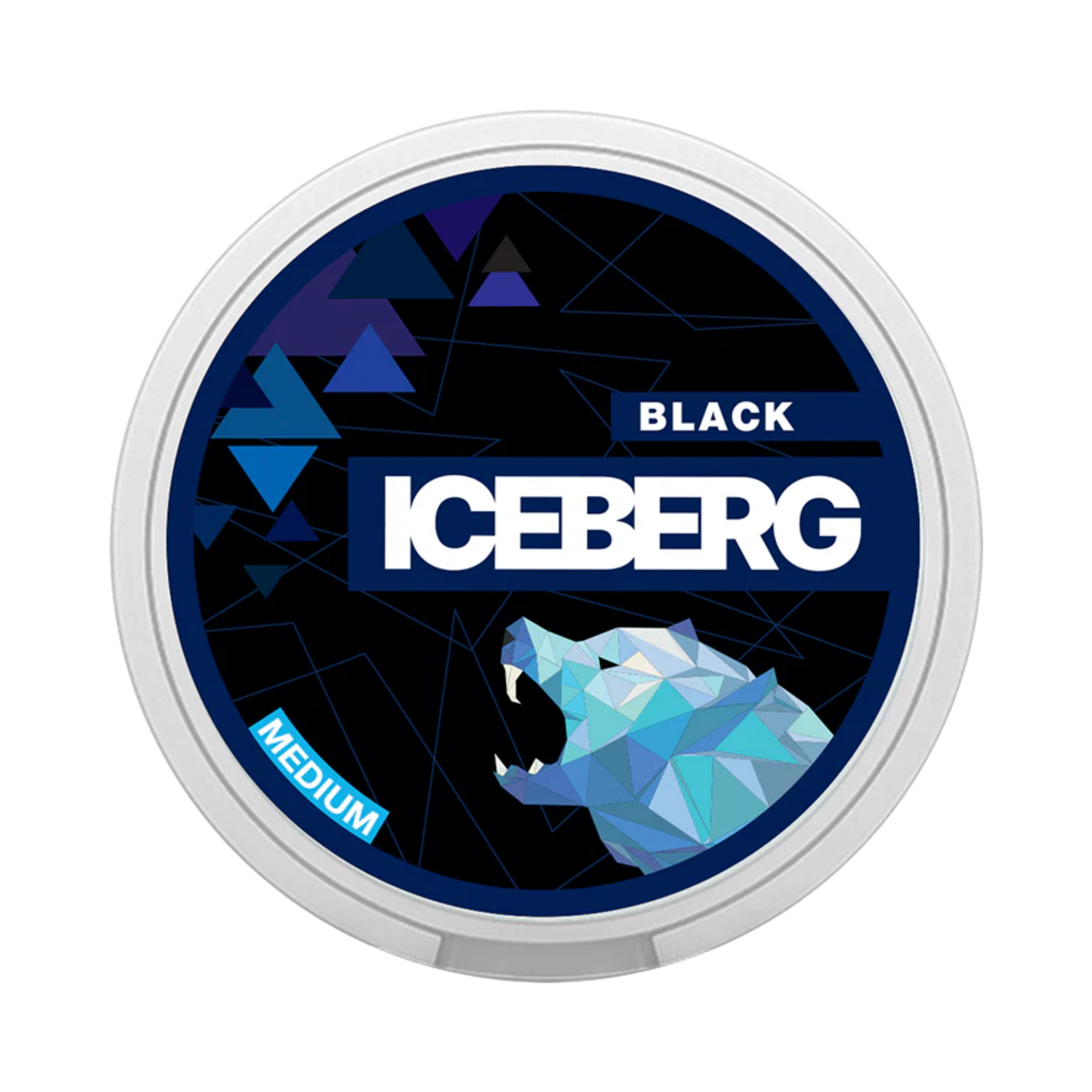 ICEBERG Medium Black Snus Dose 20mg/g Vorderseite