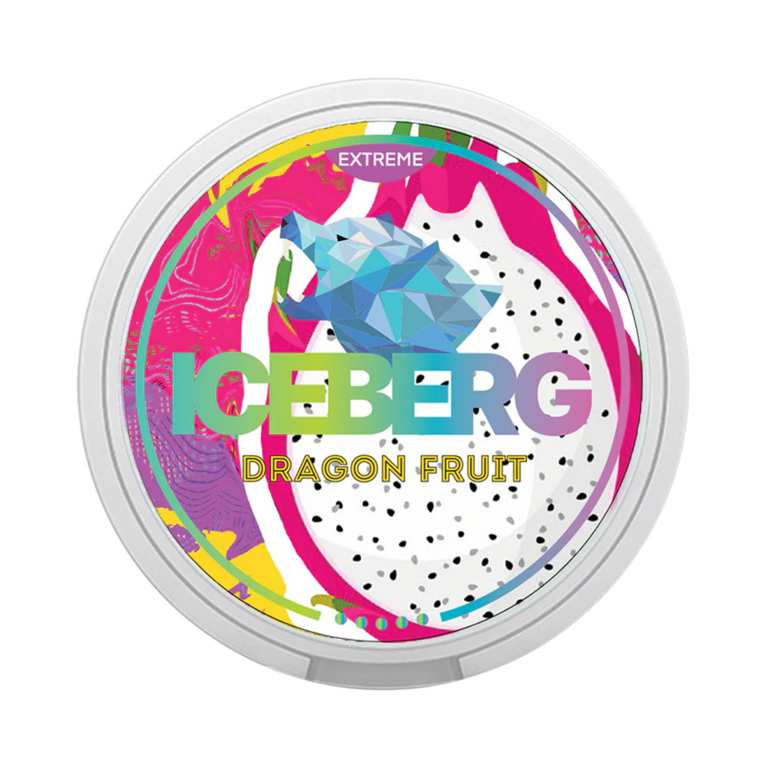 ICEBERG Bubble Gum Nikotinbeutel Dose seitliche Ansicht