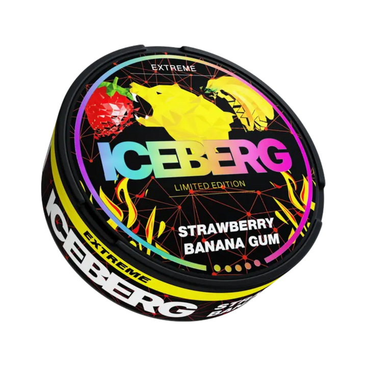 ICEBERG Strawberry Banana Gum Snus Dose schräge Ansicht