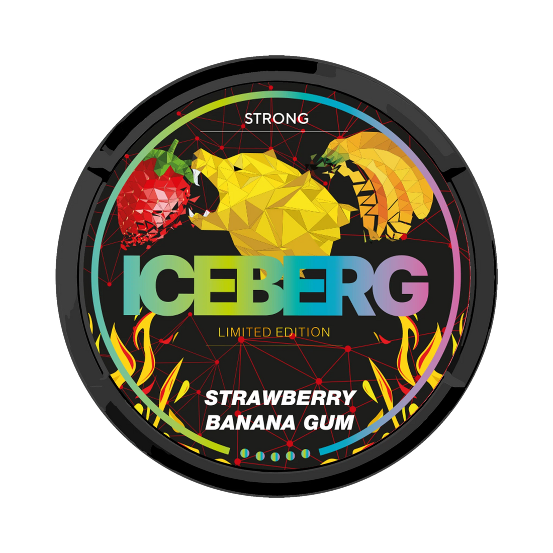 ICEBERG Strong Strawberry Banana Gum Snus Dose Vorderseite