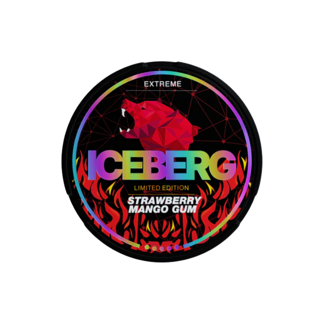 ICEBERG Strong Strawberry Mango Gum Snus Dose Vorderseite