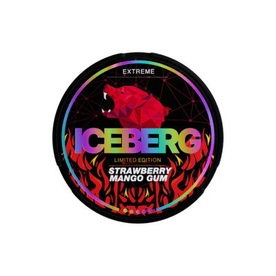 ICEBERG Strong Strawberry Mango Gum Snus Dose Vorderseite