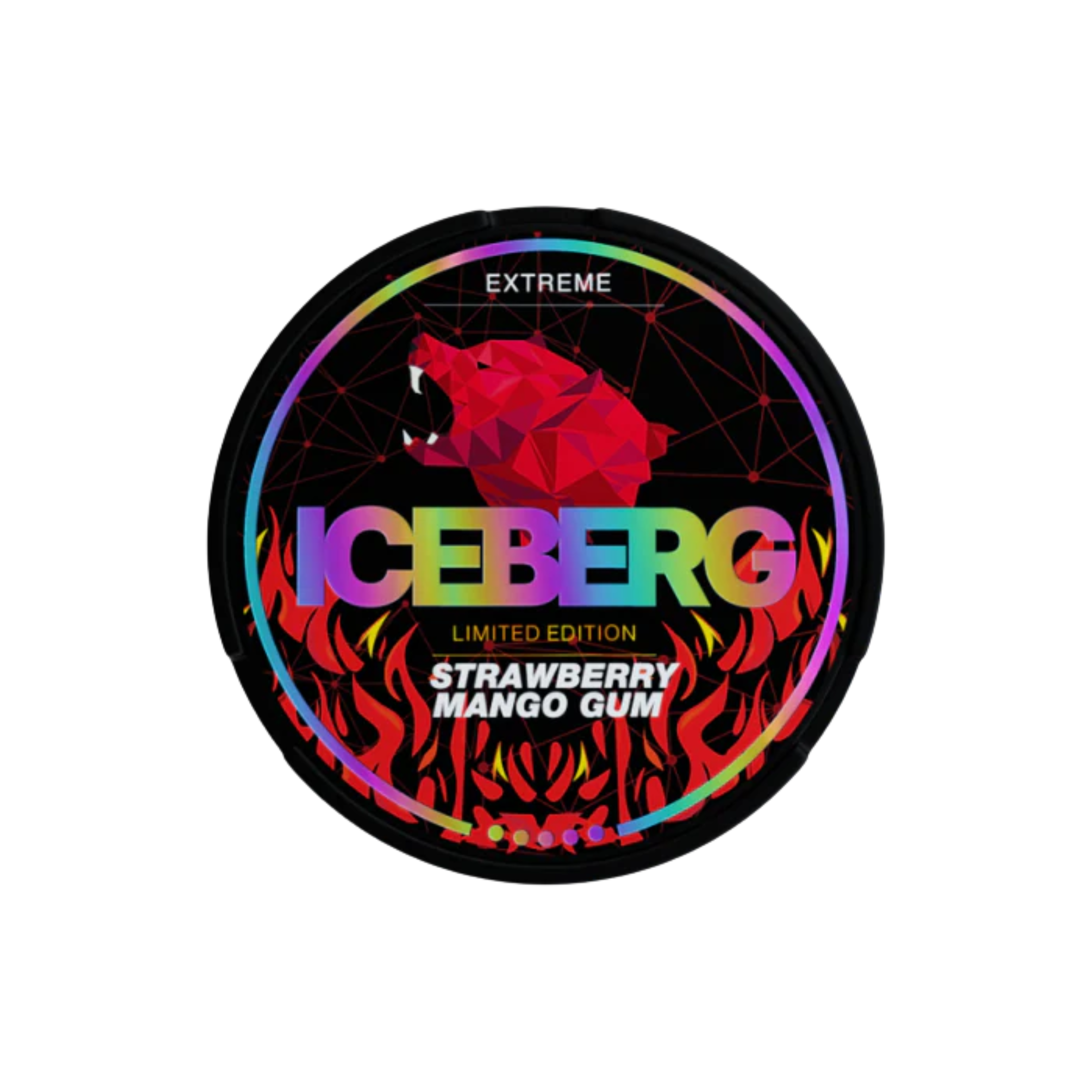 ICEBERG Strong Strawberry Mango Gum Snus Dose Vorderseite