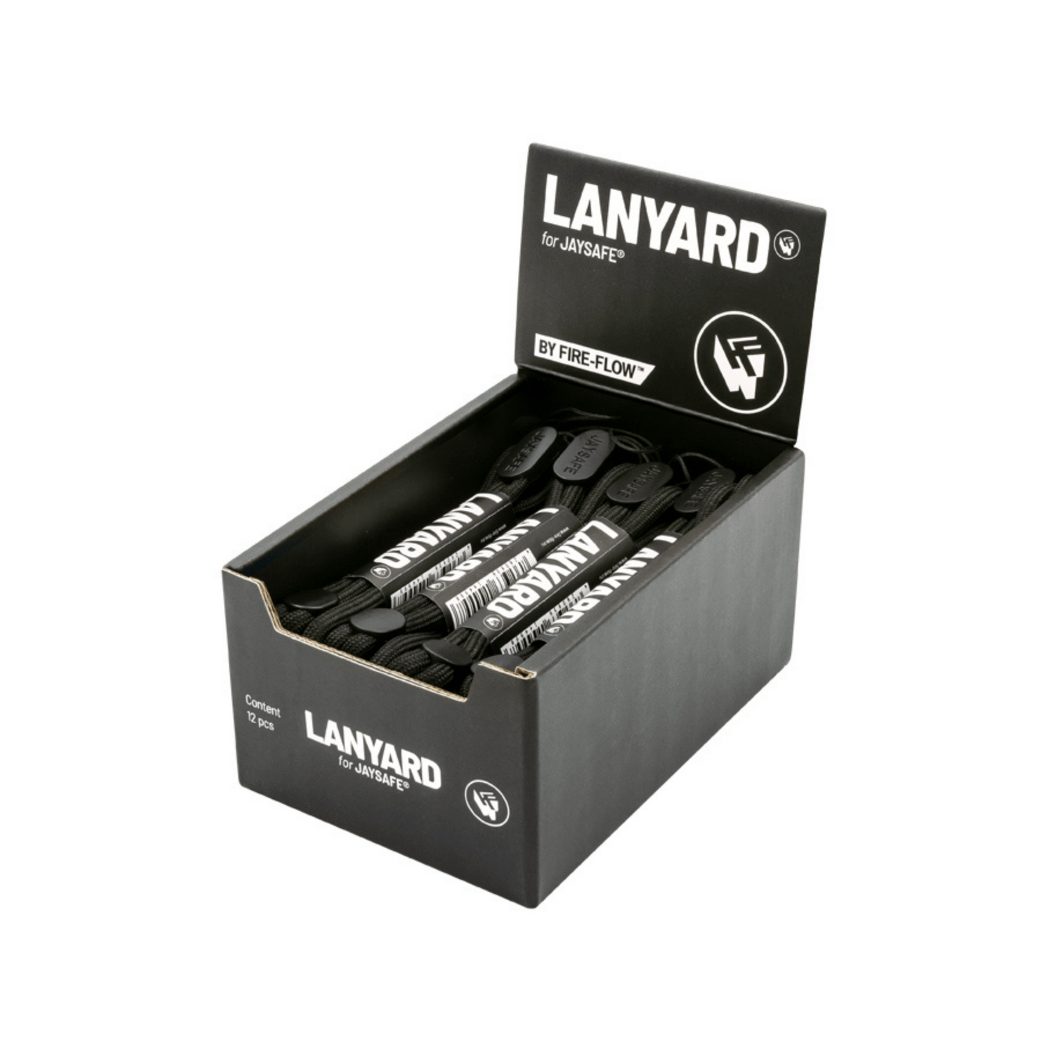 JAYSAFE Lanyard Schwarz Display mit 12 Stück