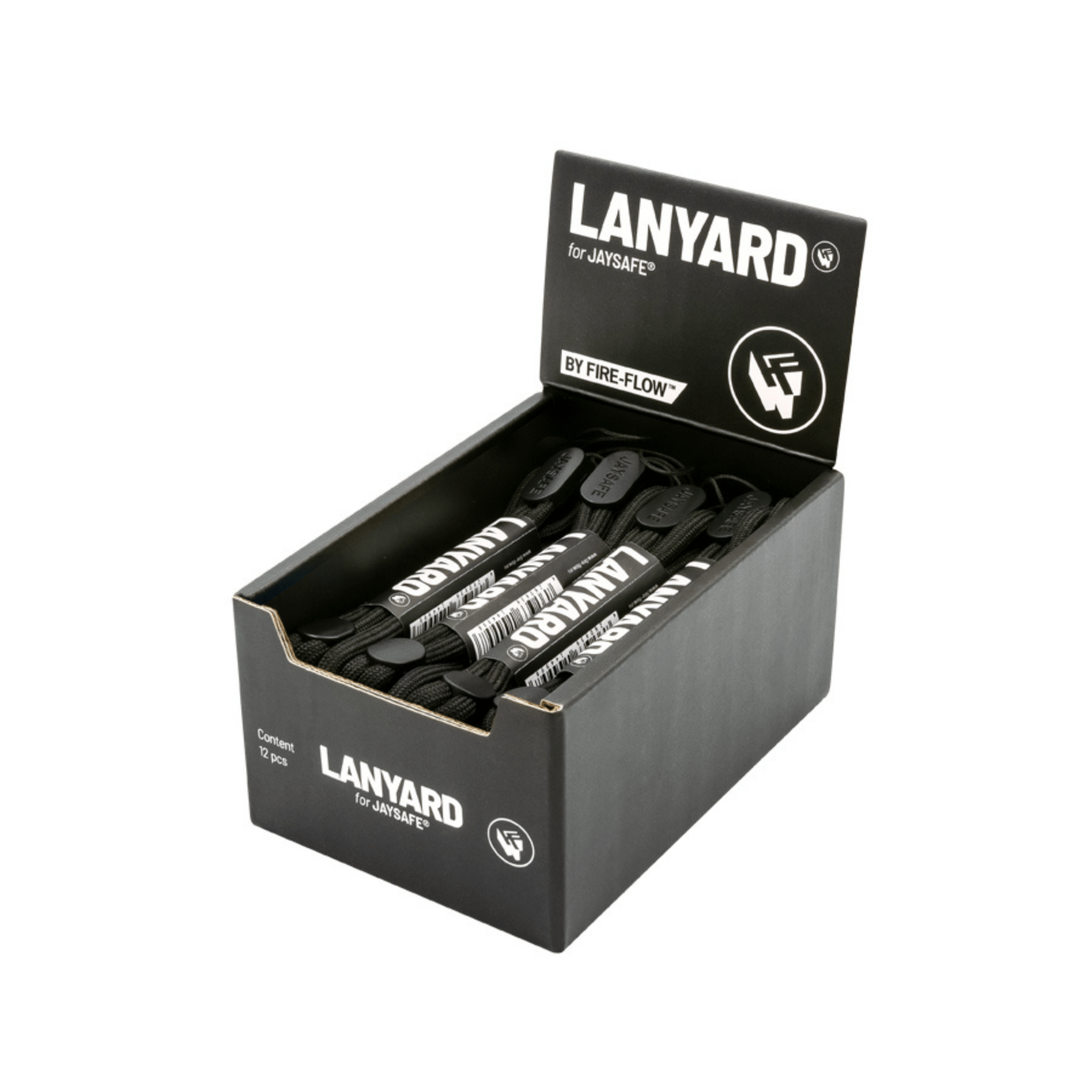 JAYSAFE Lanyard Schwarz Display mit 12 Stück