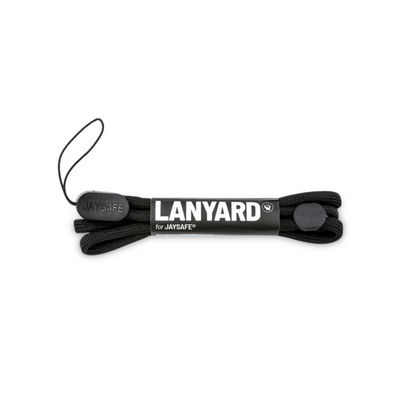 JAYSAFE Lanyard Schwarz Schlüsselband mit Sicherheitsverschluss