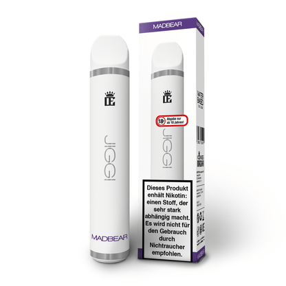JIGGI Vapes Madbear 20mg Einweg Vape mit Verpackung