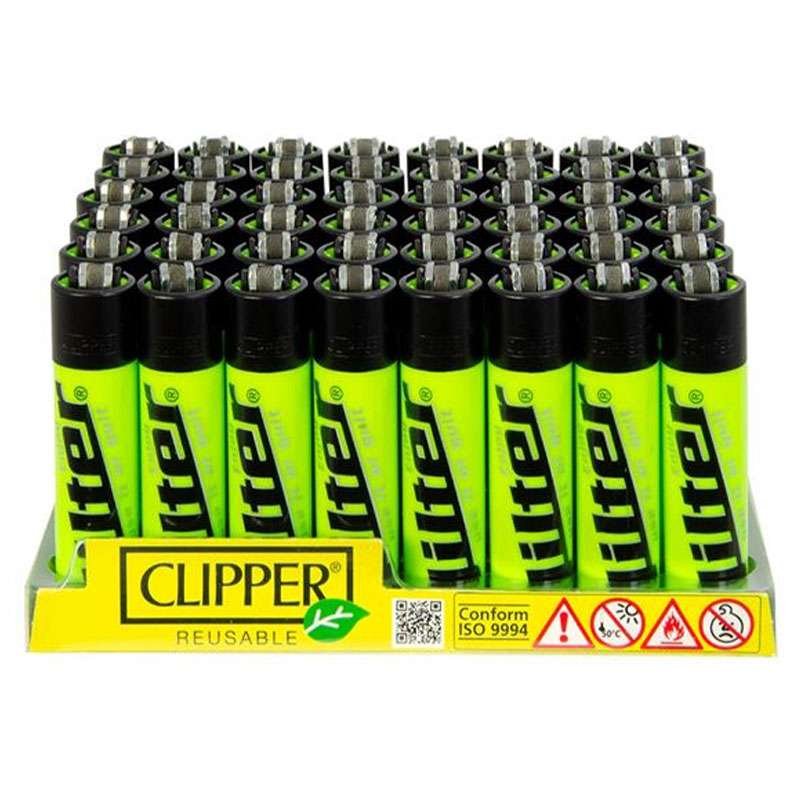 Jilter Clipper Feuerzeug Neon Green im 48er Display