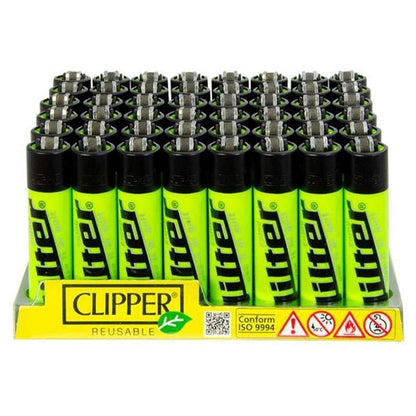 Jilter Clipper Feuerzeug Neon Green im 48er Display
