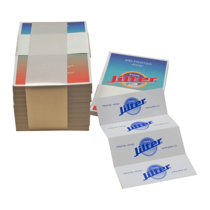 Jilter Filtertips Blau Long 10er Pack im Kreditkartenformat