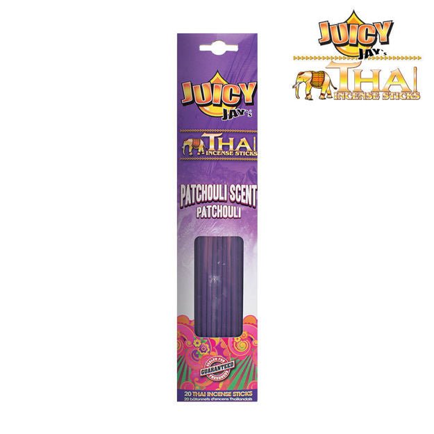 Juicy Jay Räucherstäbchen Patchouli Scent, Packung mit 20 Stäbchen
