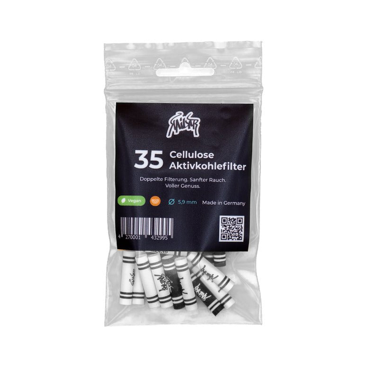 Kailar Slim Cellulose Aktivkohlefilter Mix 35 Stück Packung