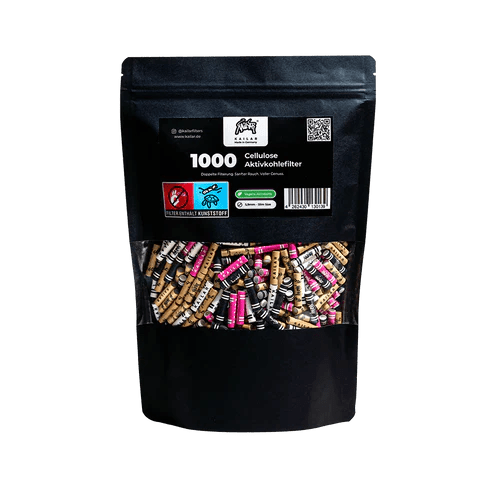 Kailar Slim Aktivkohlefilter All Colors Mix 1000 Stück Packung