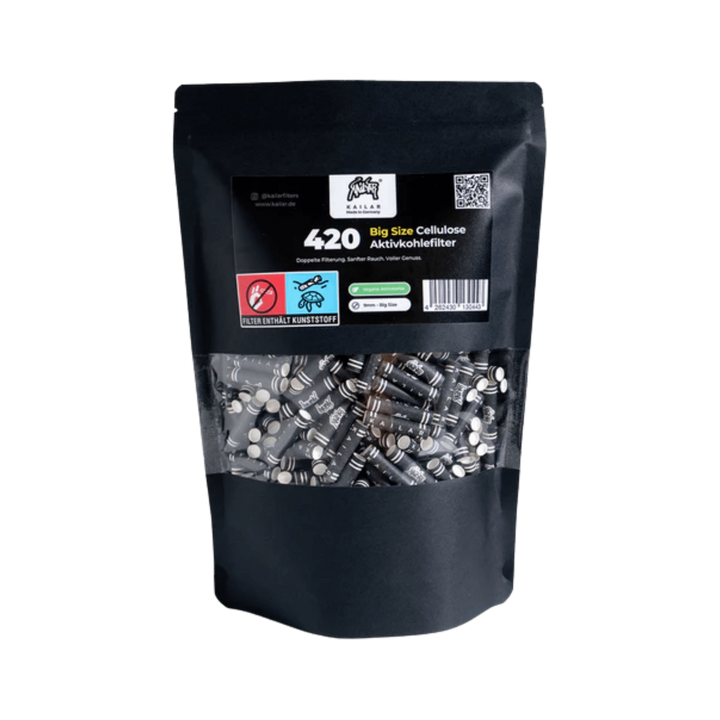 Kailar BIG Size Aktivkohlefilter 9 mm, 420 Stück Packung