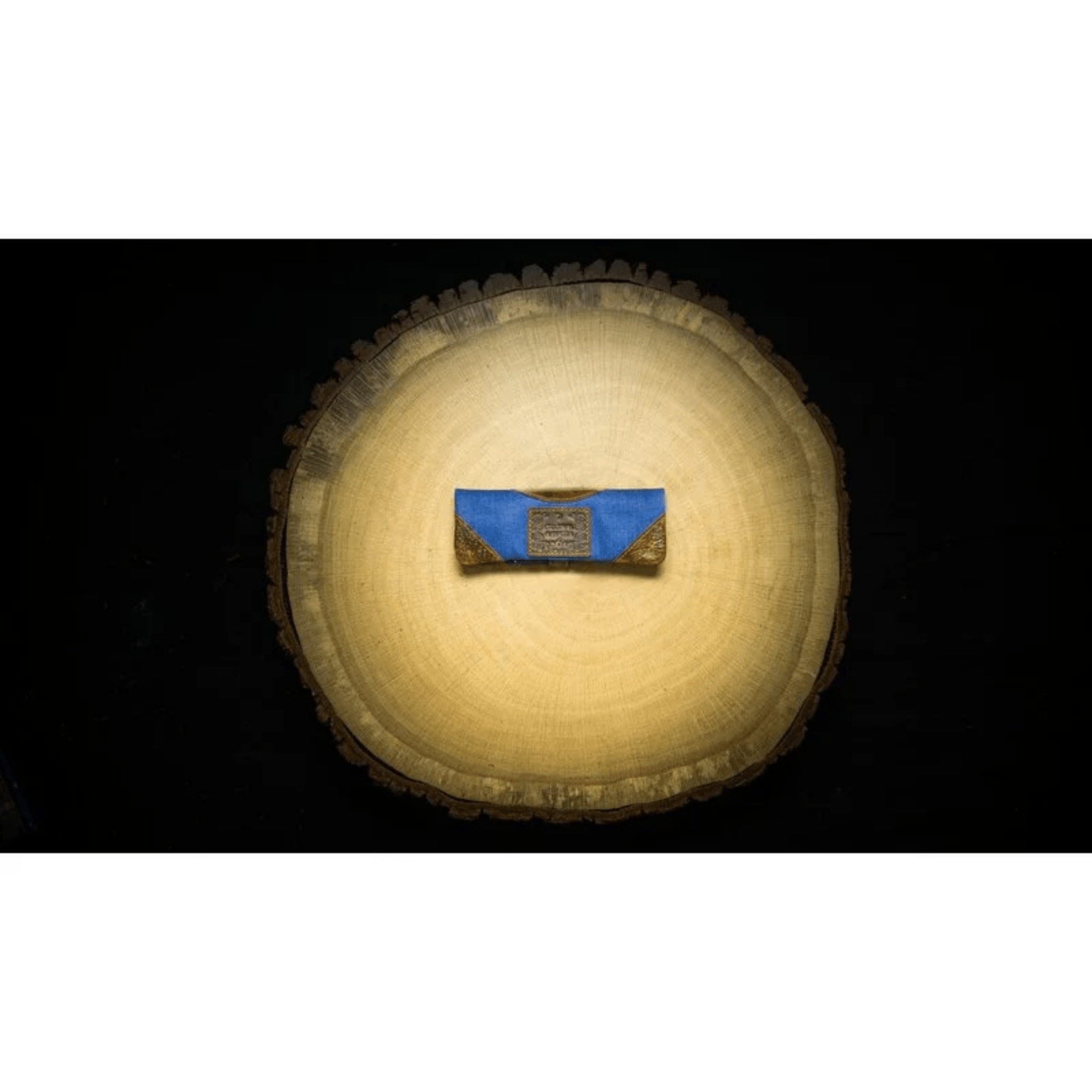 Kavatza Drehtasche Indigo Jeans Blue Brown aus Jeansstoff