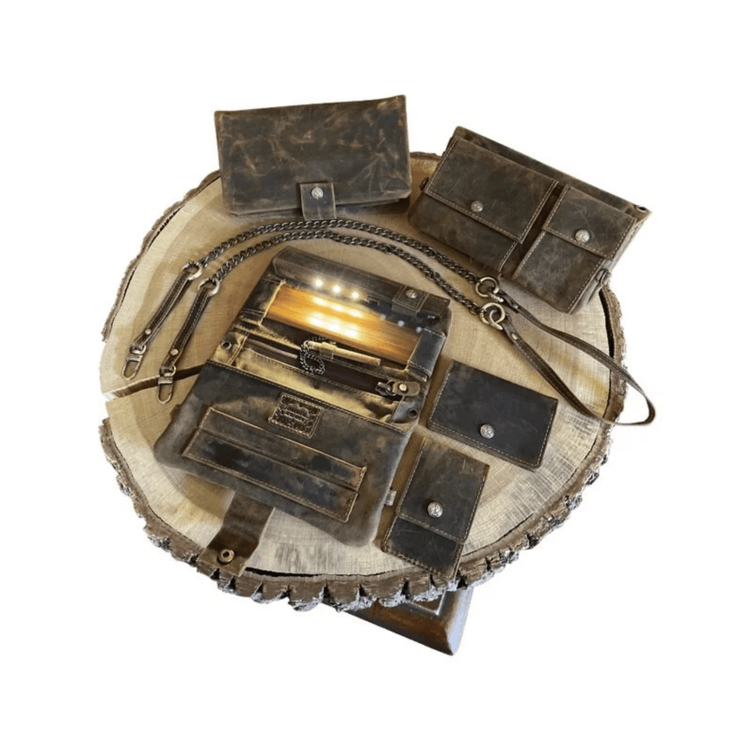 Kavatza Joint Tasche Buckeroo Advanced Large aus Leder, braun