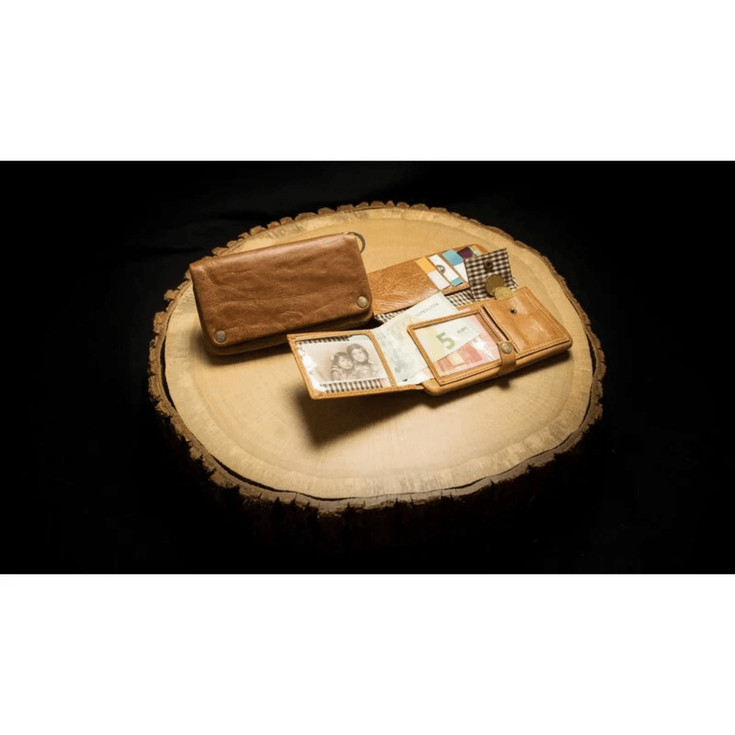 Kavatza Tabak Portemonnaie Large Tabba Cognac aus Rindsleder