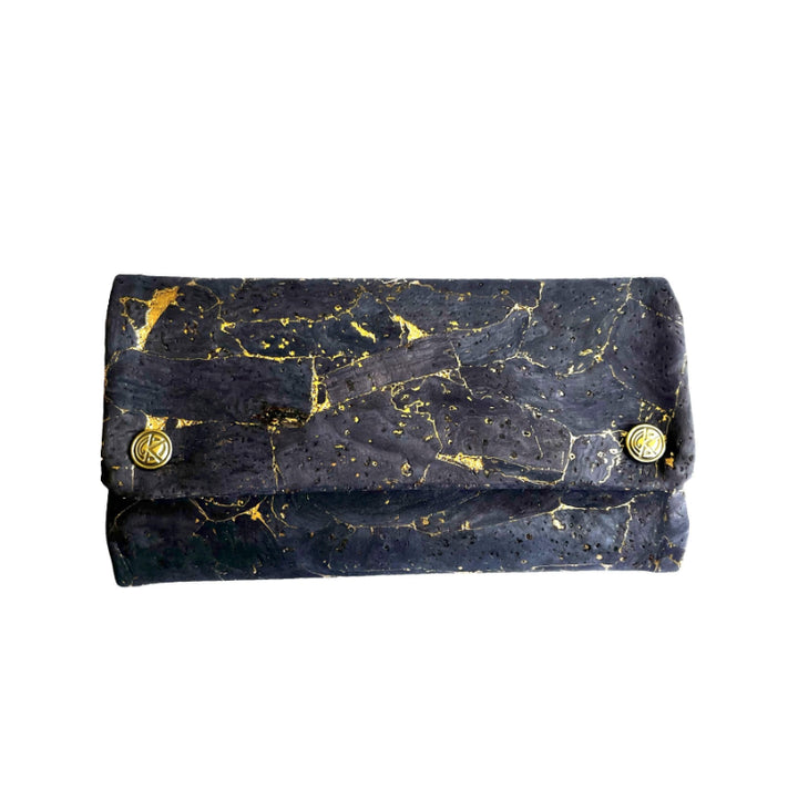 Kavatza Tabaktasche Cork Midnight Gold Deluxe – Tabakbeutel aus Kork