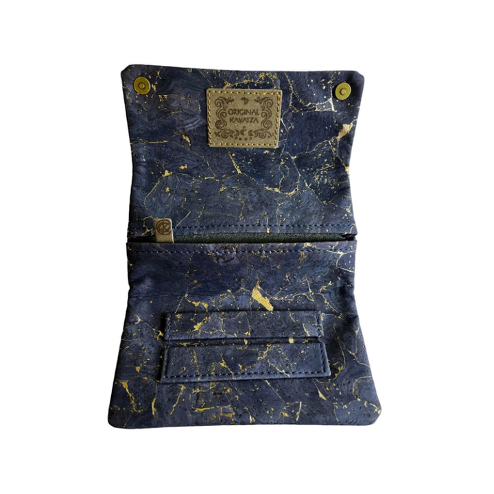 Kavatza Tabaktasche Cork Midnight Gold Deluxe – Tabakbeutel aus Kork