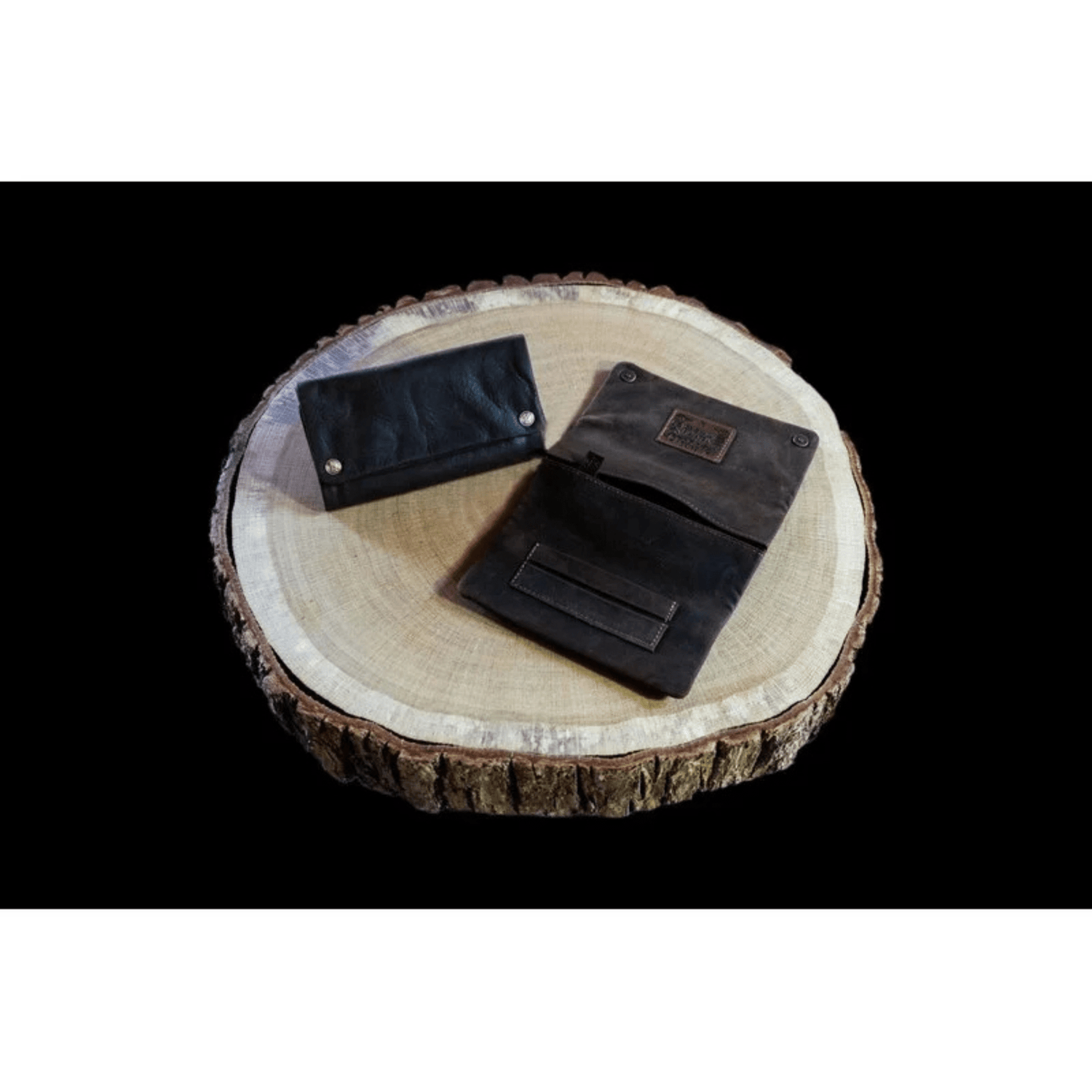 Kavatza Tabaktasche Havana Brown aus echtem Kuhleder