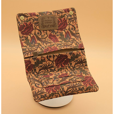 Kavatza Tabaktasche aus Kork, Barock Flower Deluxe