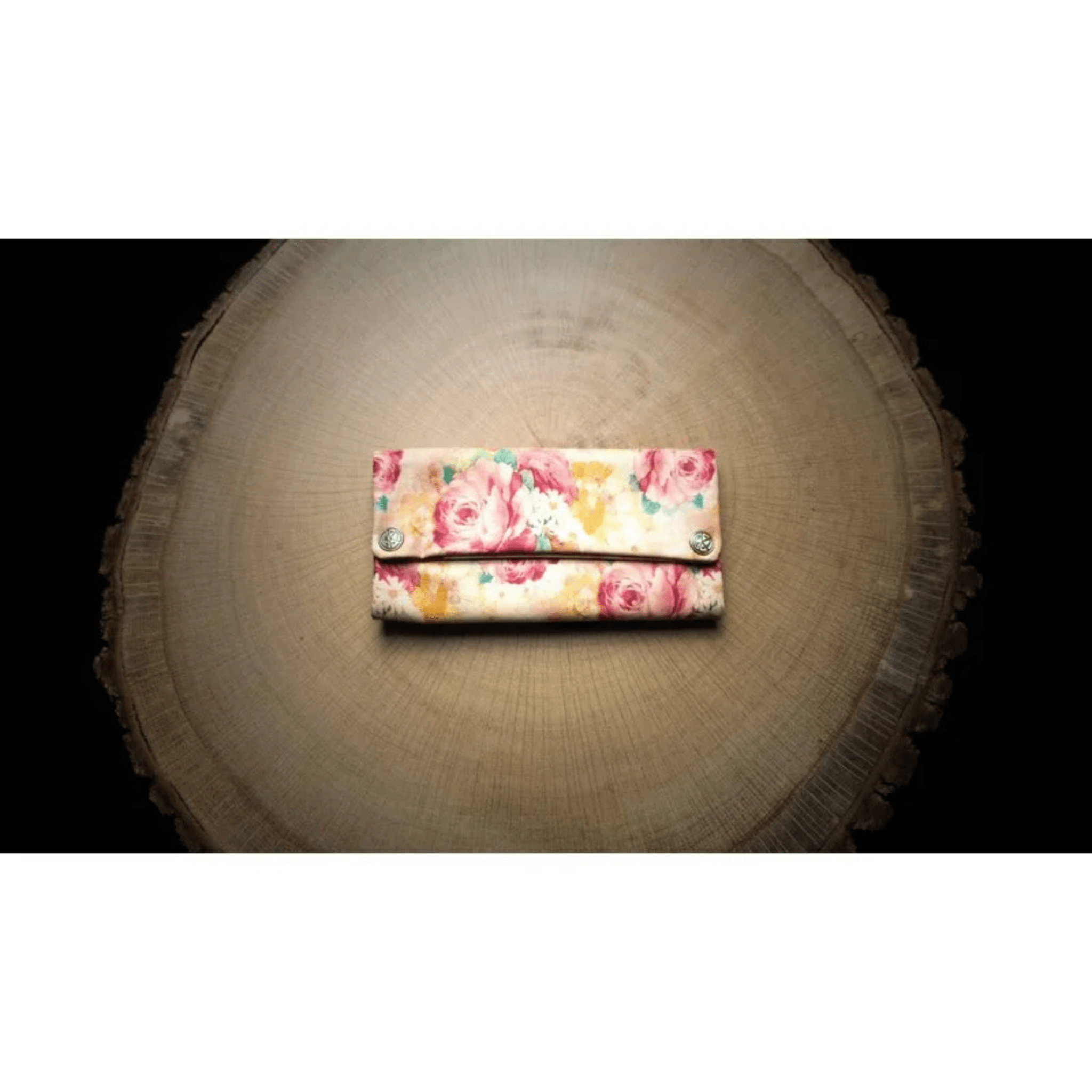 Kavatza Tabaktasche Summerflower Rose aus PU-Kunstleder