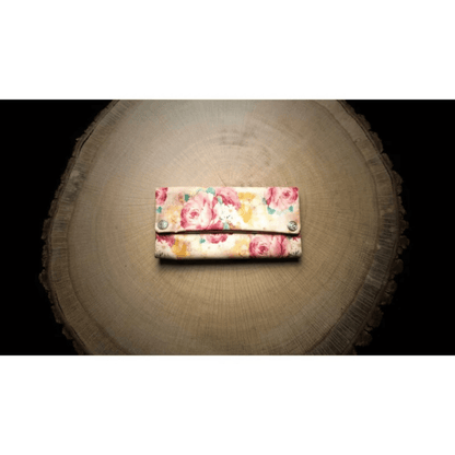 Kavatza Tabaktasche Summerflower Rose aus PU-Kunstleder