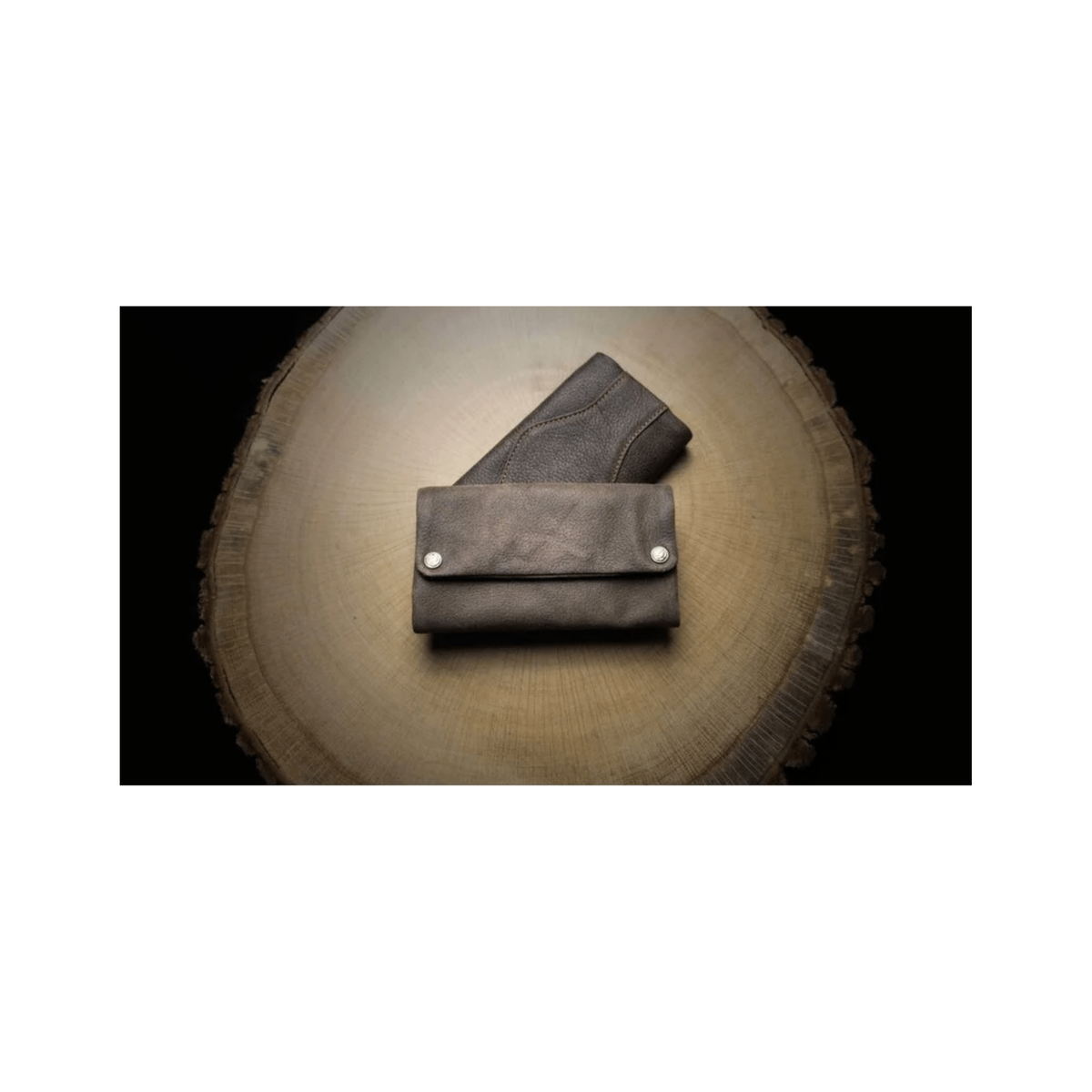 Kavatza Tabaktasche Cowboy Grey Brown aus Kuhleder