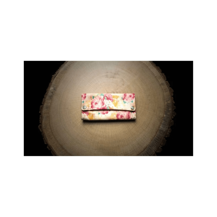 Kavatza Tabaktasche Summerflower Rose aus PU-Kunstleder