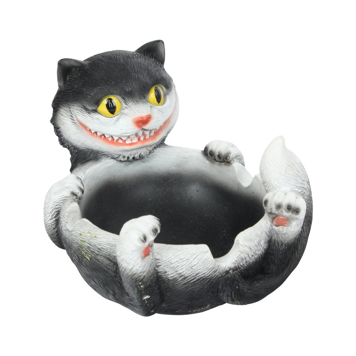 Keramik-Aschenbecher im Katzen-Design, 9 cm, Ansicht 2